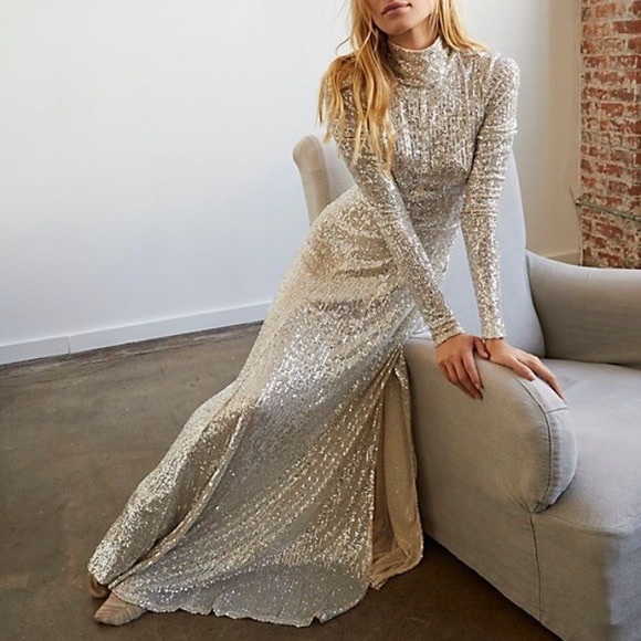 Free People Shining In The Night Maxi Slip - Picture 3 of 5